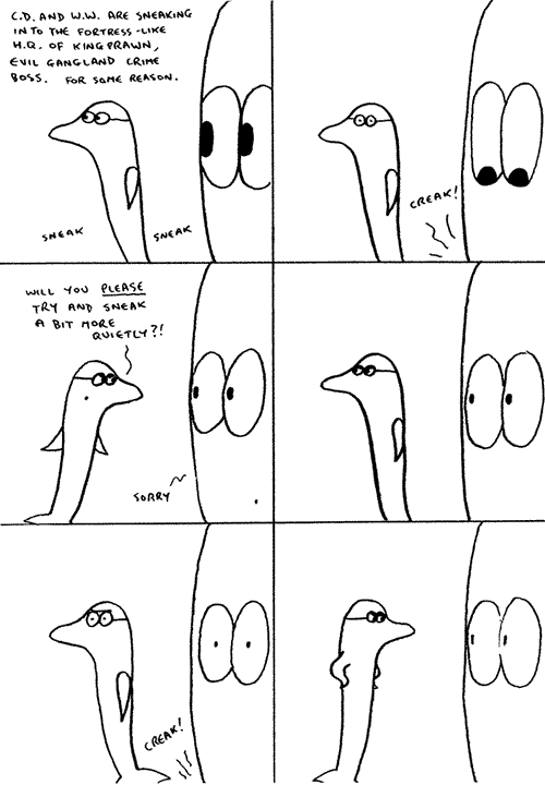 Captain Dolphin and The Whale Wonder versus King Prawn, page 1 (c) Ralph Kidson
