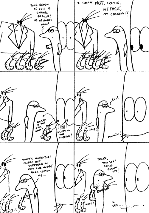 Captain Dolphin and The Whale Wonder versus King Prawn, page 4 (c) Ralph Kidson