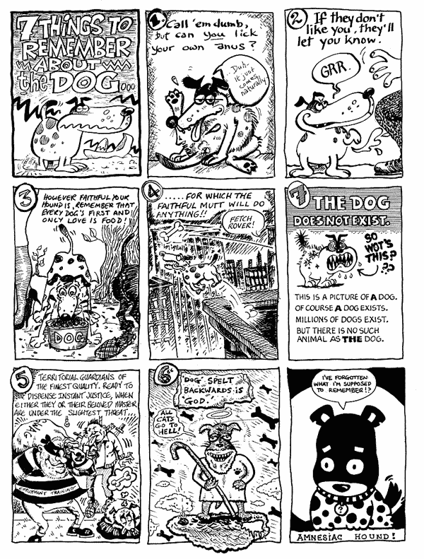 1 Hunt Emerson 2 Lee Kennedy 3 Bernadette Demuijler
4 Jeremy Dennis 5 mooncat 6 Donald Rooum
7 Martin Meeks 8 Rich Z Starbuck 9 Andi Watson
All artwork  individual artists. Not to be reproduced without permission